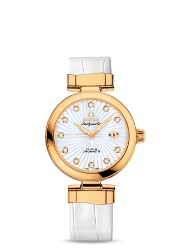 Omega LadyMatic Co-Axial 34 Yellow Gold / MOP